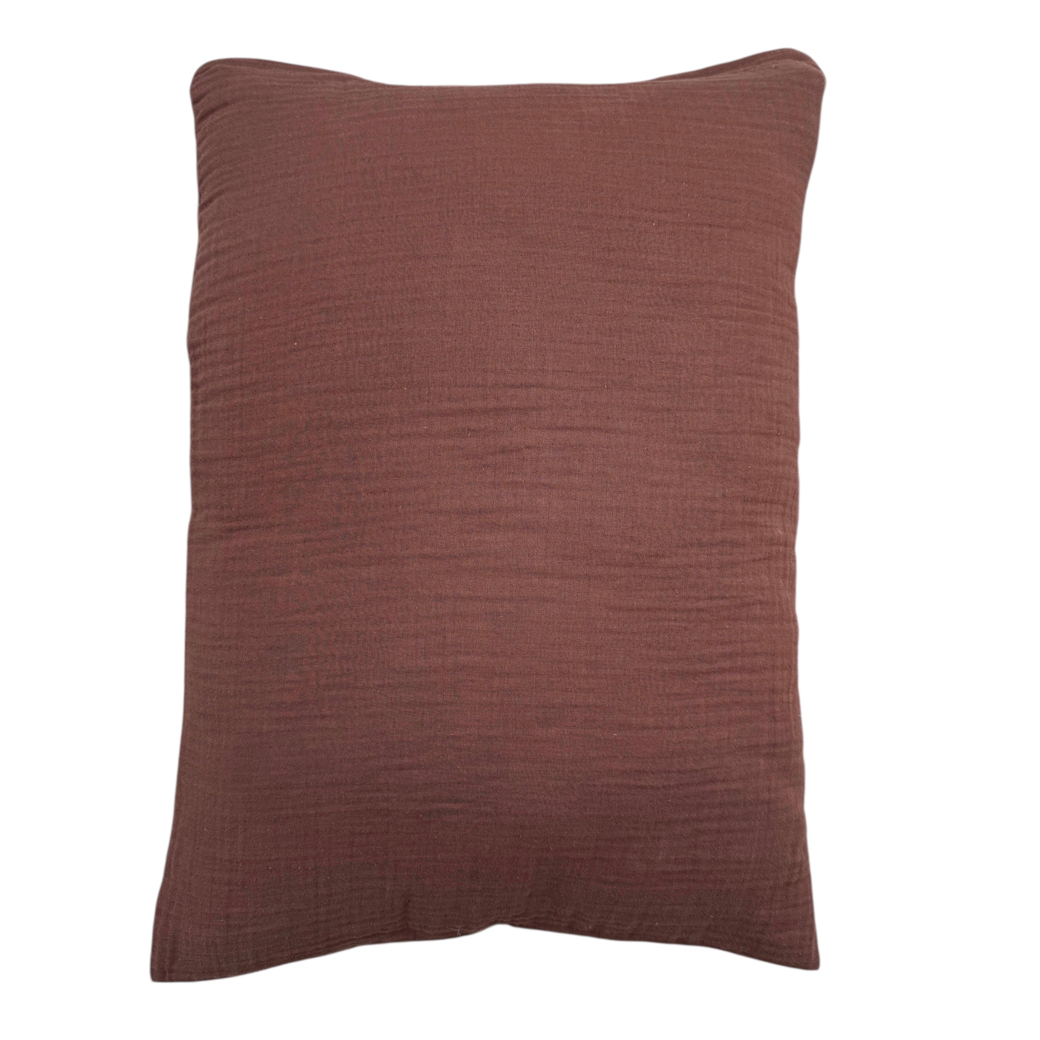 Musselin Kissenbezug Sora Mokka