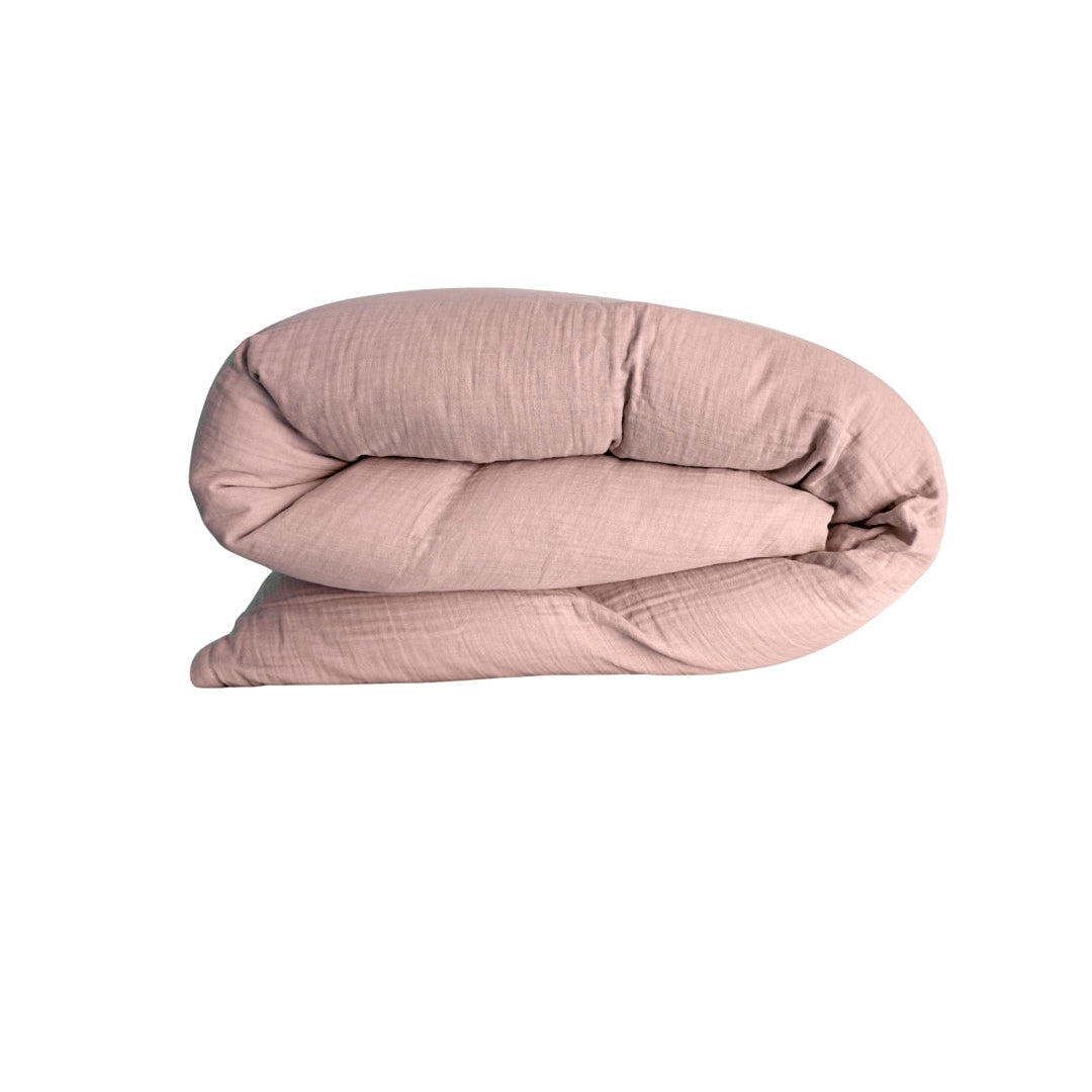 Musselin Duvetbezug Sora Puderrosa