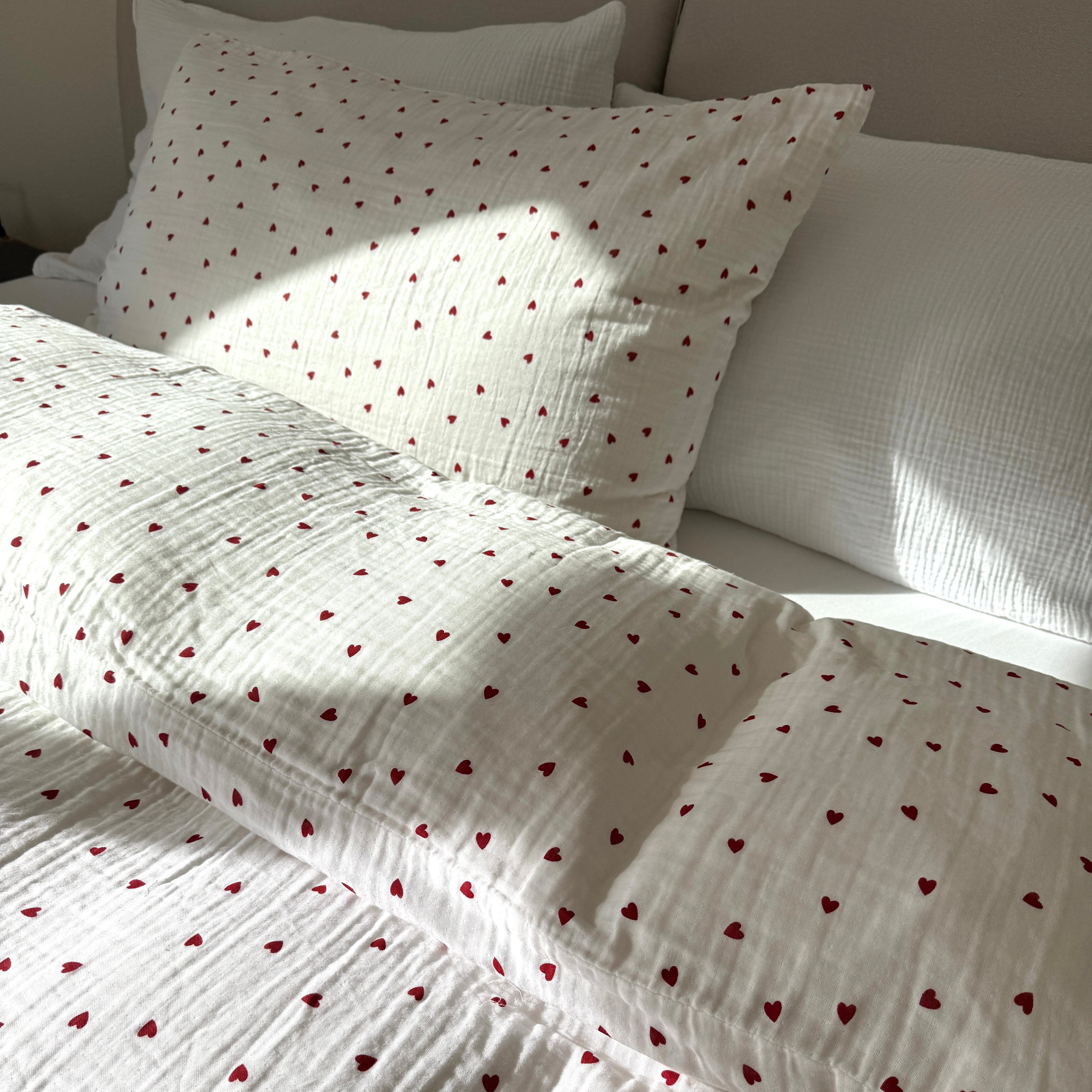 Musselin Kissenbezug Sora Liebe