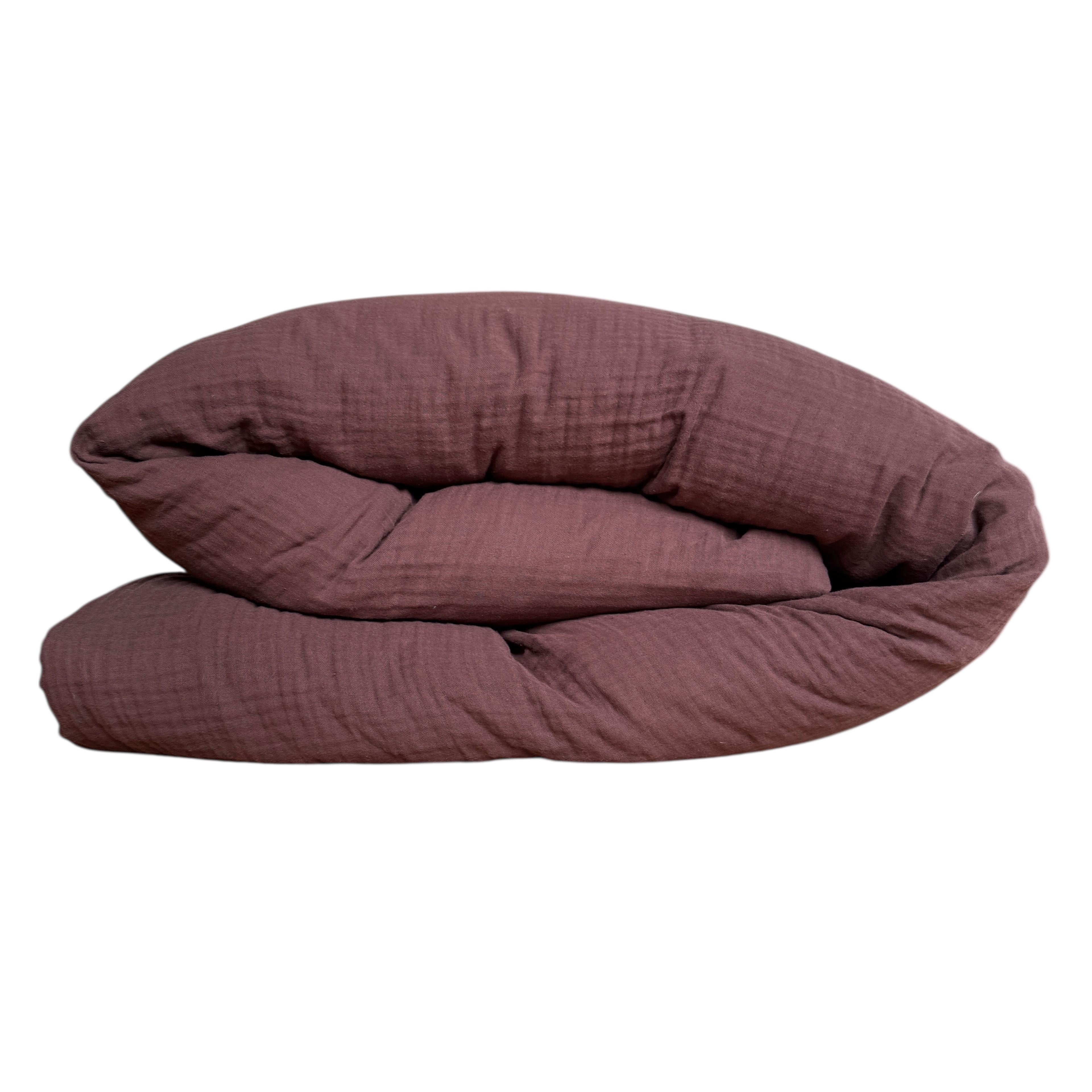 Musselin Duvetbezug Sora Mokka