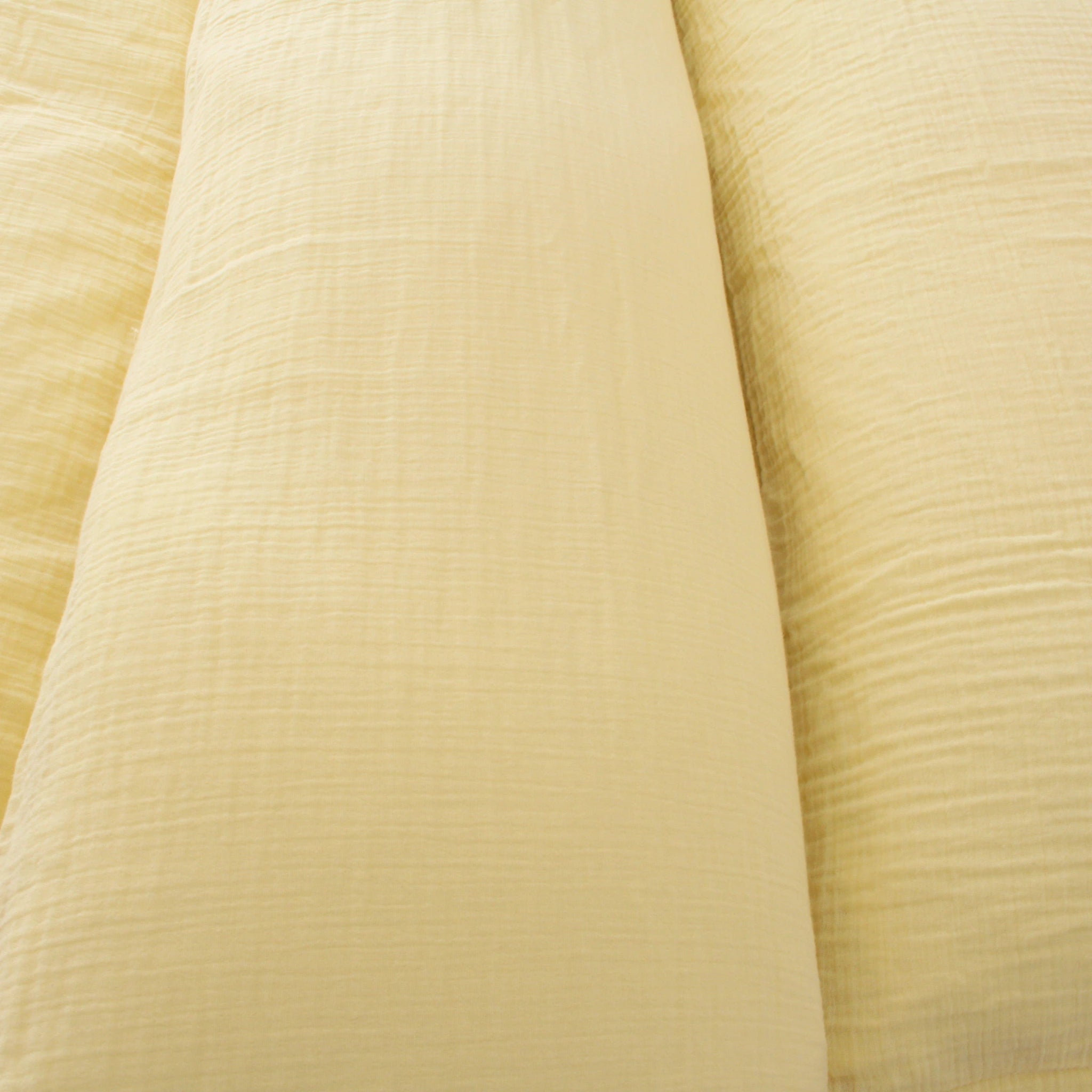 Bio-Musselin Bettwäsche in Gelb– Duvetbezug 160x210, 210x200 mit gelbem Kissenbezug in 50x70, 65x65 und 65x100 cm