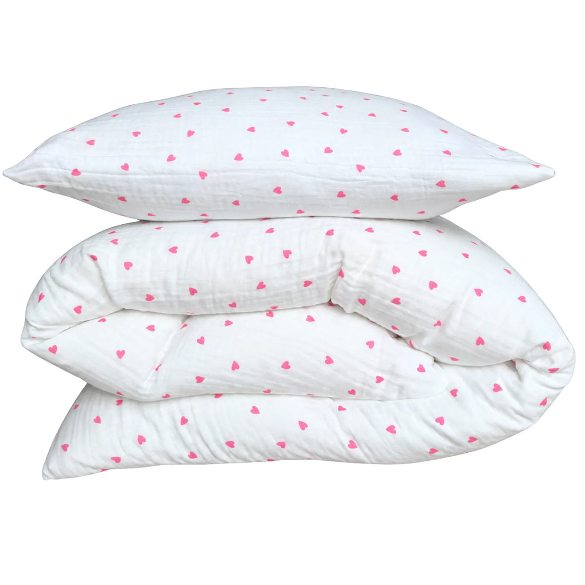 Musselin Duvetbezug Sora Rosa Liebe