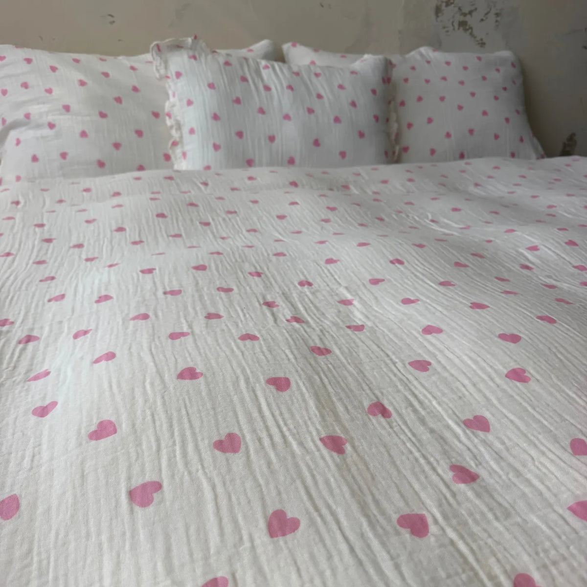 Musselin Duvetbezug Sora Rosa Liebe
