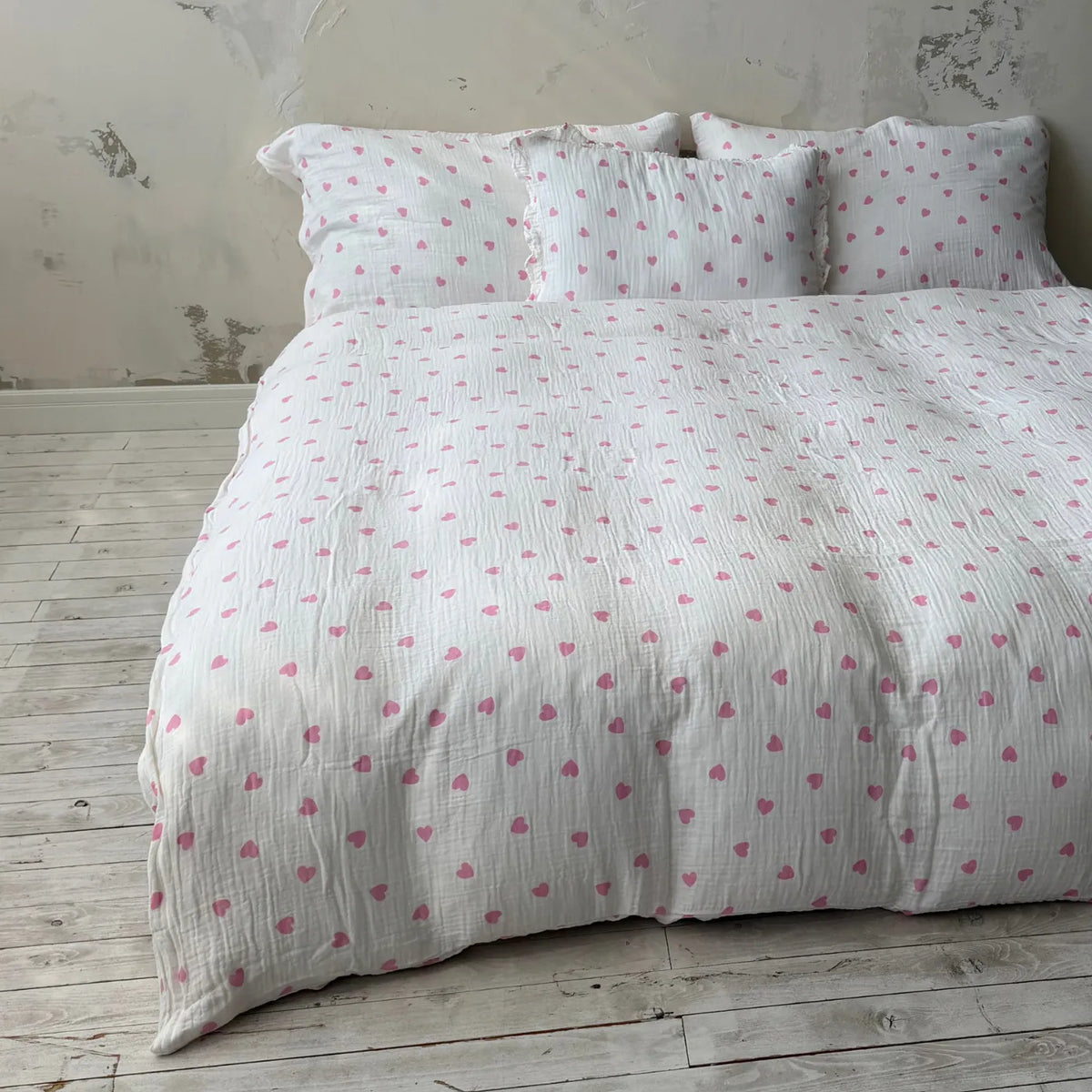 Musselin Duvetbezug Sora Rosa Liebe