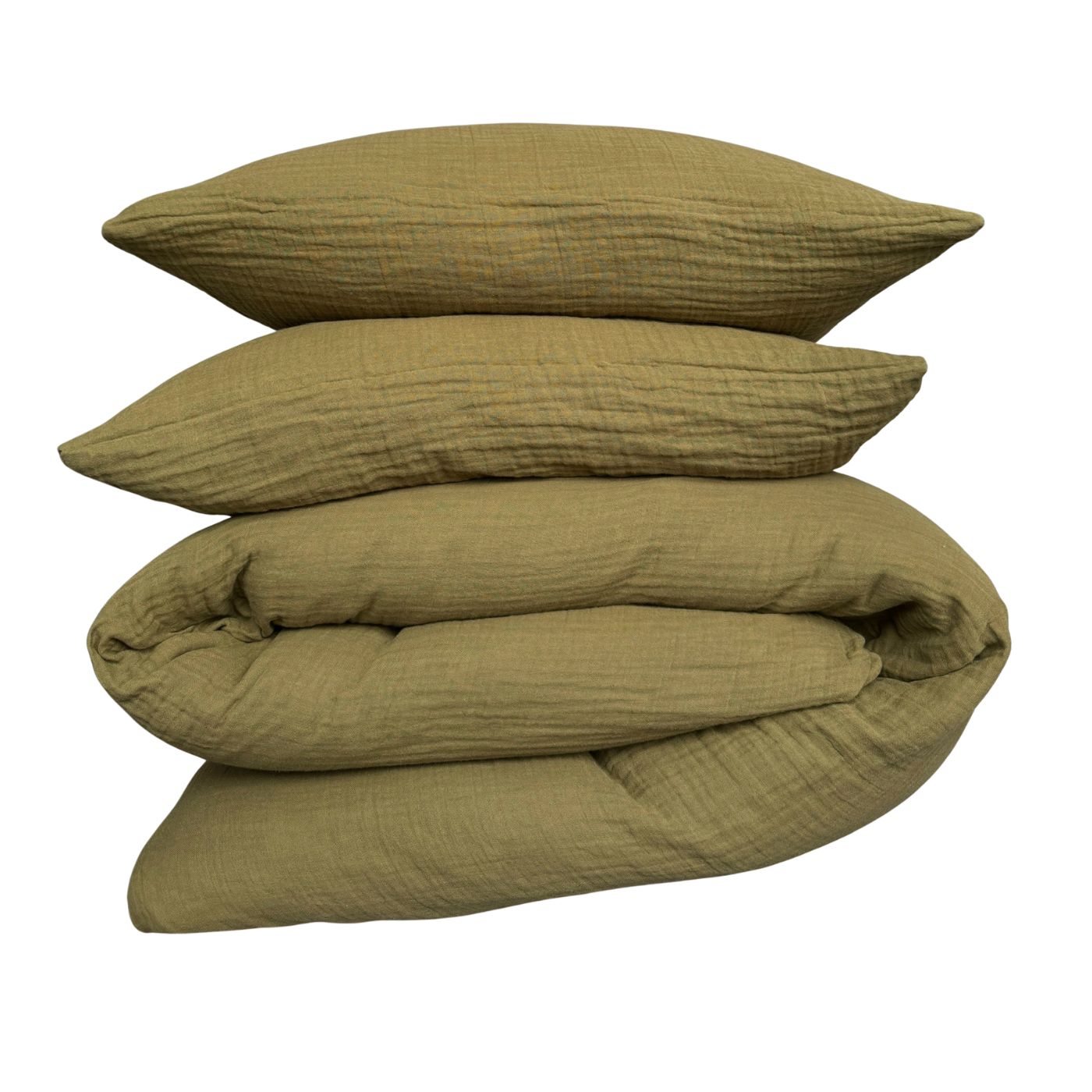 Musselin Duvetbezug Sora Olivgrün