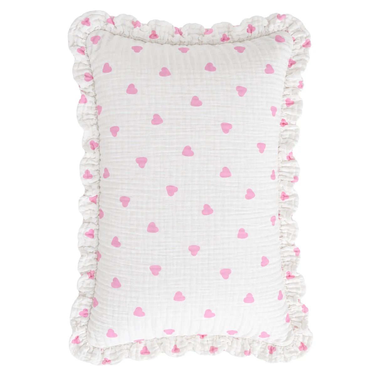 Musselin Volant Kissenbezug Sora Rosa Liebe