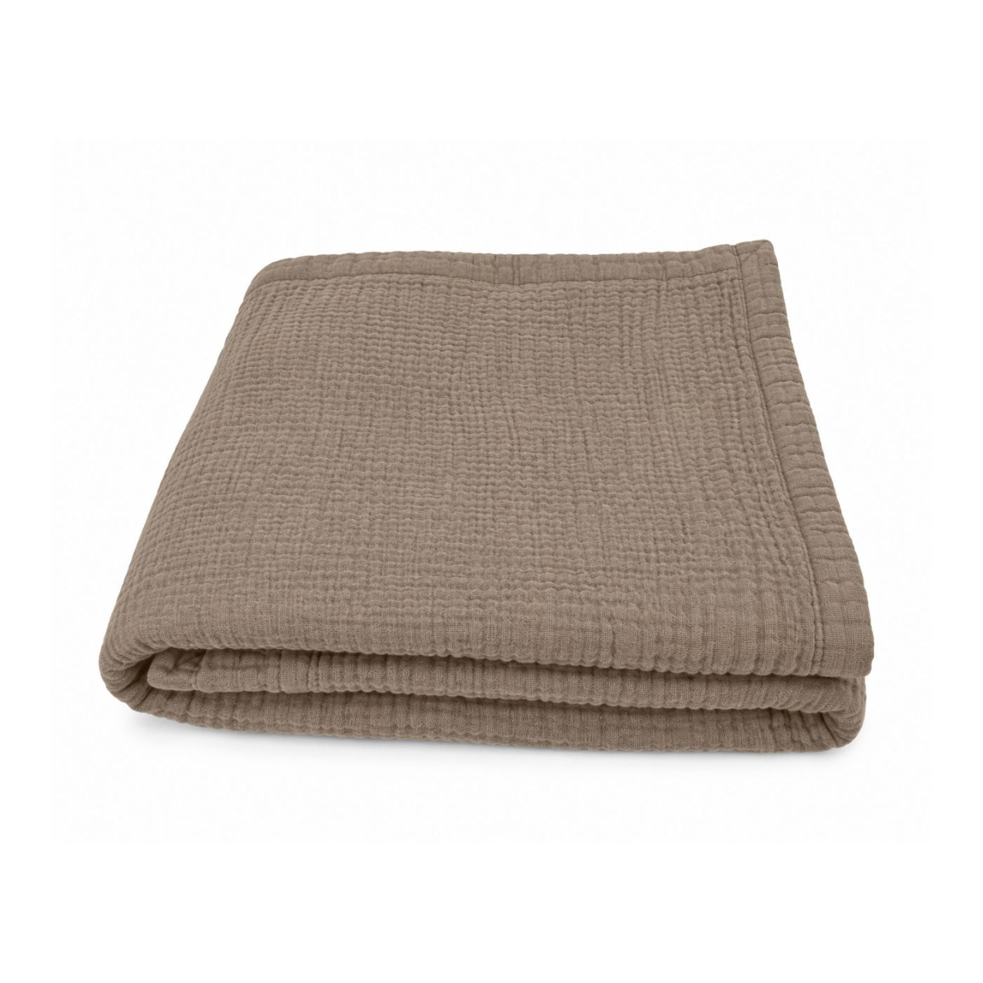 Musselin Tagesdecke Juna in Taupe aus 100% Baumwolle